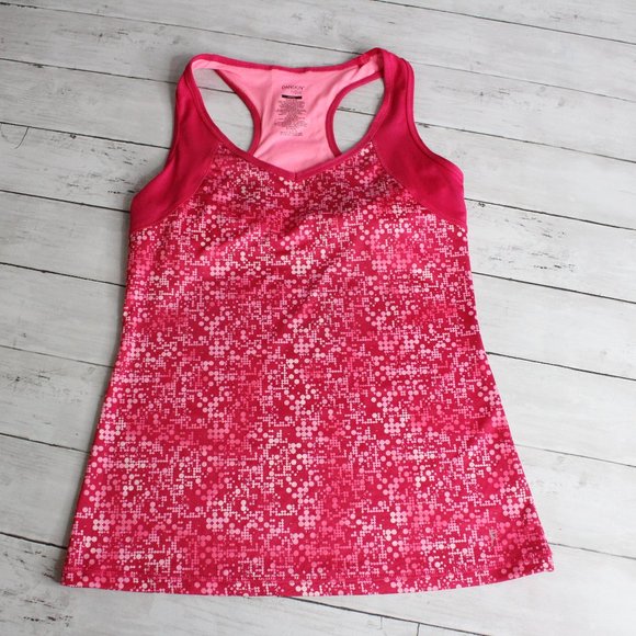 Danskin Women's Athletic Racerback Tank Top Size S 4-6 Pink Shelf Bra - Picture 1 of 5